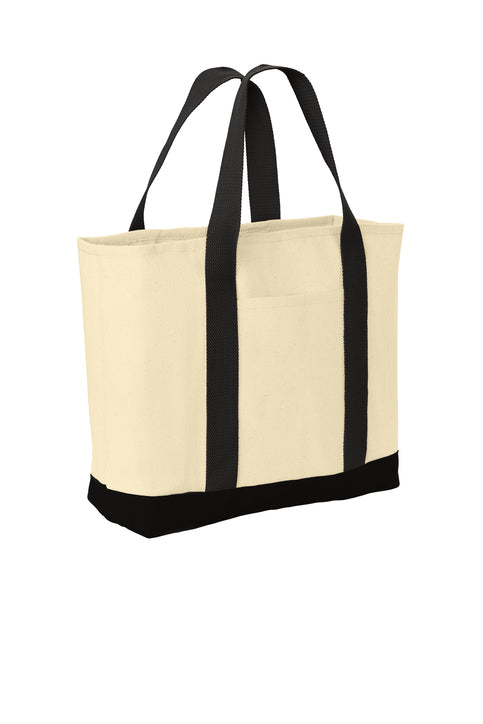 B400 TWO-TONE SHOPPING TOTE BAG
