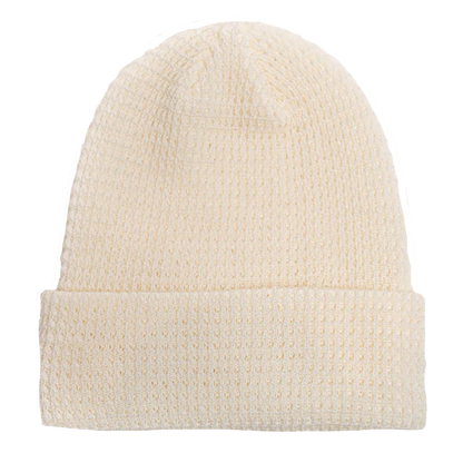 LEERY WAFFLE KNIT CUFFED BEANIE