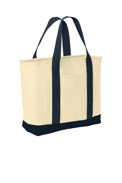 B400 TWO-TONE SHOPPING TOTE BAG