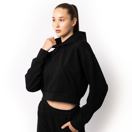 HERO-2120C MIDWEIGHT CROPPED HOODIE