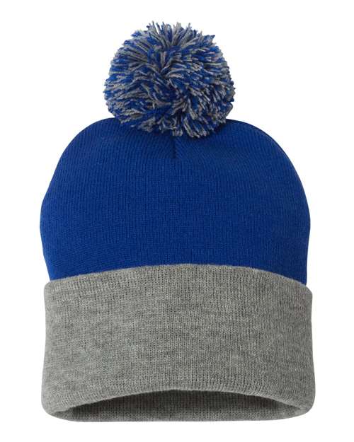 SP15 POM-POM CUFFED BEANIE