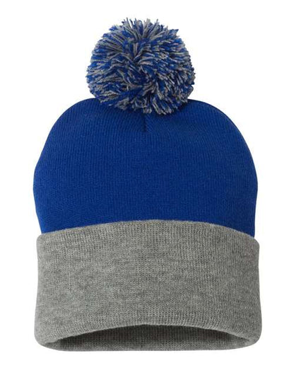 SP15 POM-POM CUFFED BEANIE