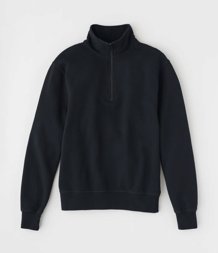 Plain quarter zip sweatshirt outlet