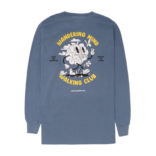 Mind Wandering Long Sleeve - Blue Jean