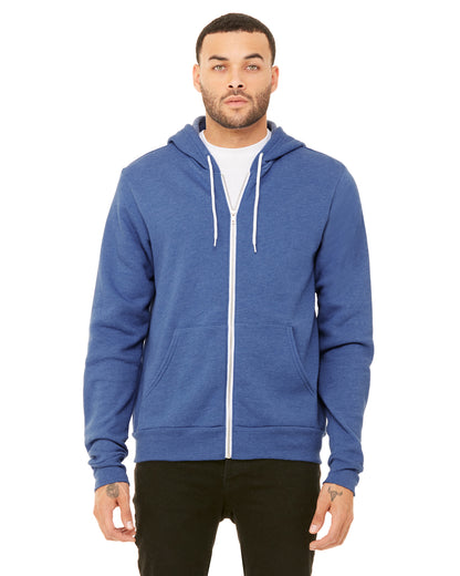 BELLA + CANVAS - 3739 SPONGE FLEECE FULL ZIP HOODIE