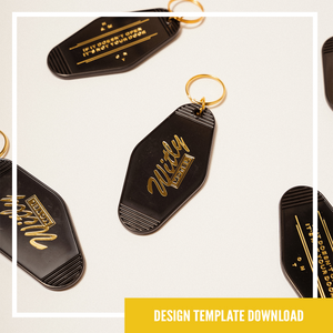 WITLY - Vintage Motel Keychain Design Template
